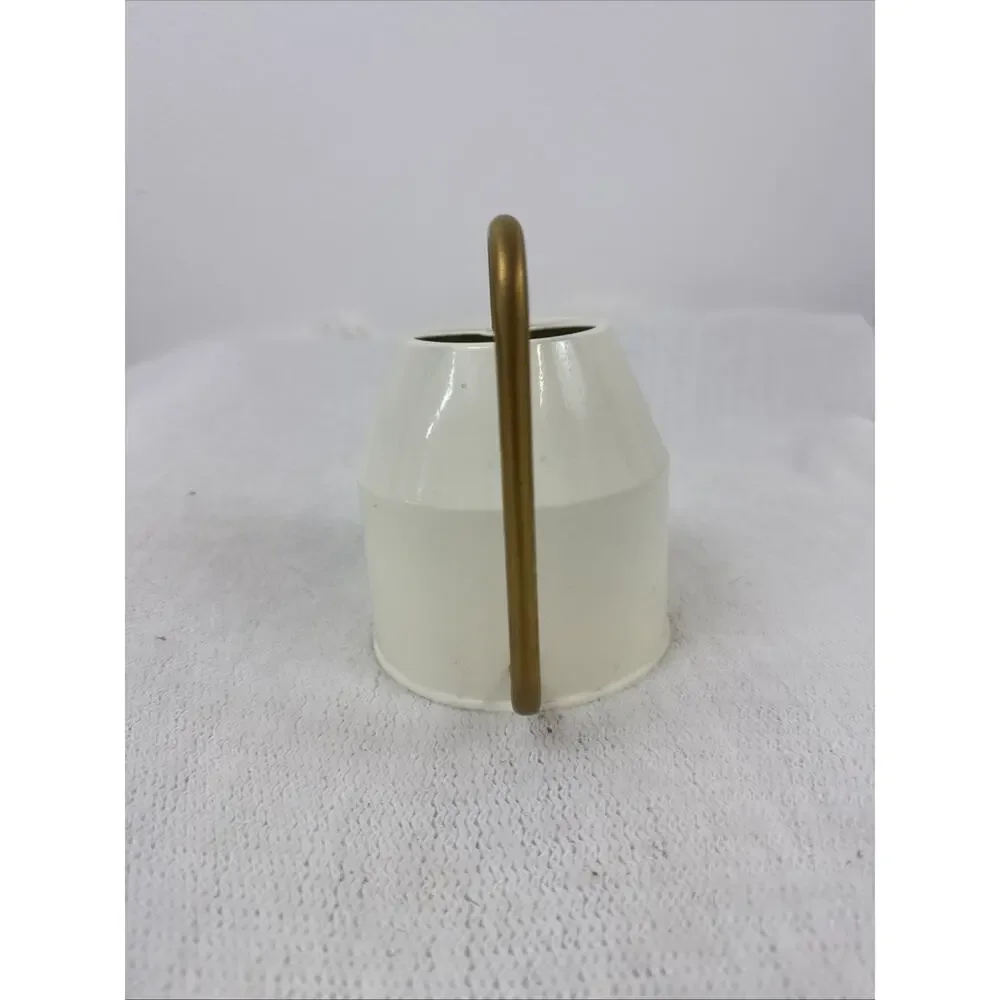 IKEA VATTENKRASSE Watering Can Ivory Gold 30 oz 0.9L Metal 40394118